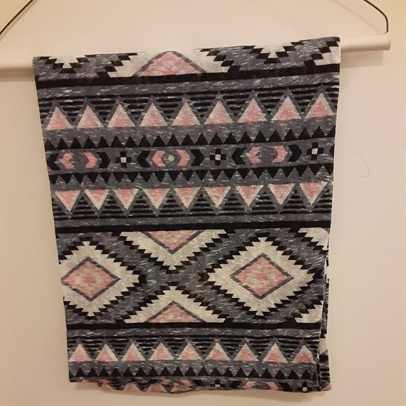 Accessories - Grey/White/Pink Infinity Scarf.